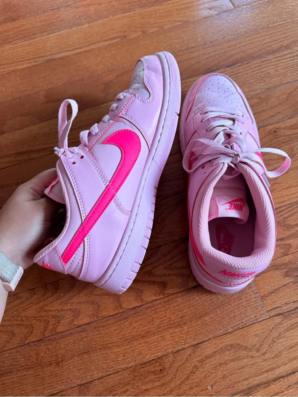 Nike Dunk Low Triple Barbie Pink Shoes Men’s size 8 / Women’s size 9 - Picture 3 of 10